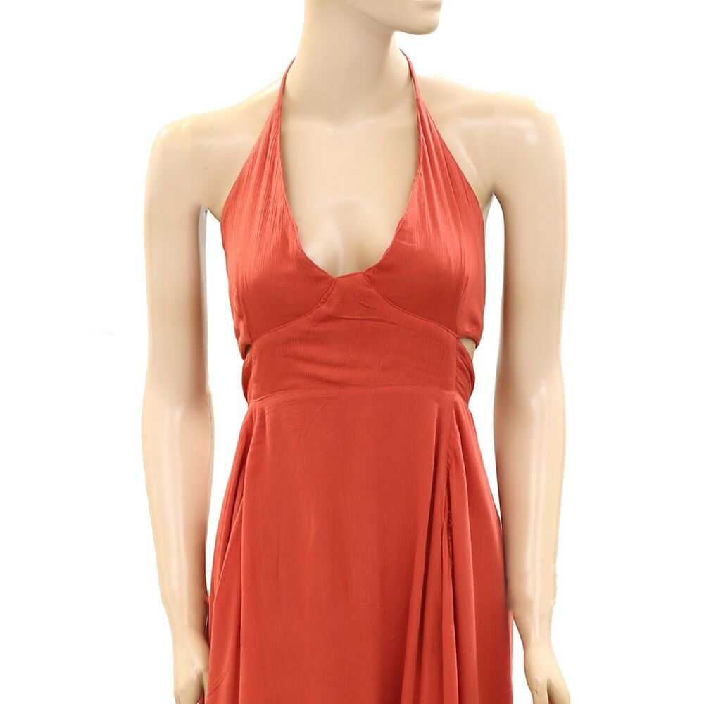 Free People Free Est Lille Long Maxi Dress Halter Sleeveless Resort L NWT 273106 - Picture 3 of 6